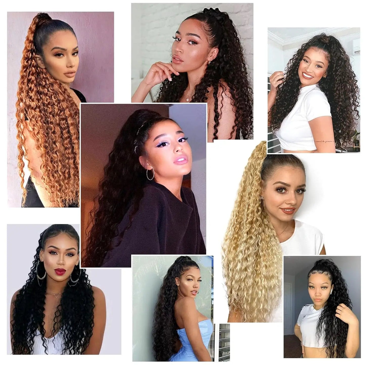 Deep Water Wave Drawstring Ponytail
