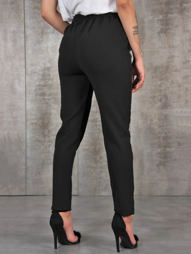 Slim Chiffon Thin Waist Trousers