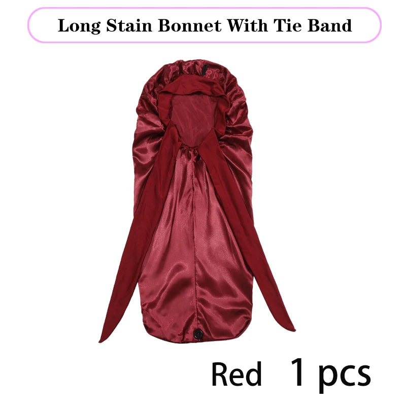 Soft Silky Long Satin Bonnet Extra Large Size