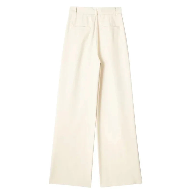 Striped High Waist Baggy Suit Pants