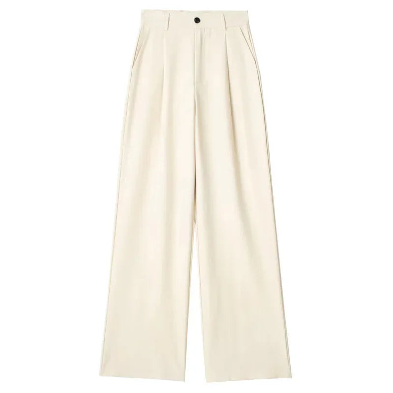 Striped High Waist Baggy Suit Pants