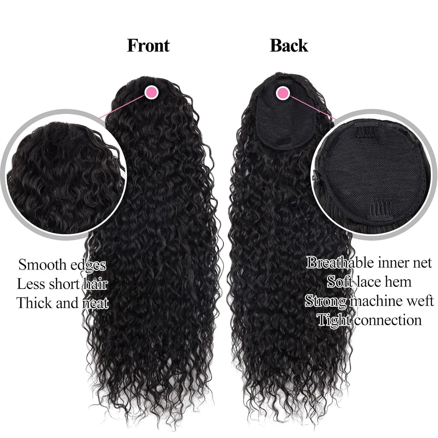 Deep Water Wave Drawstring Ponytail