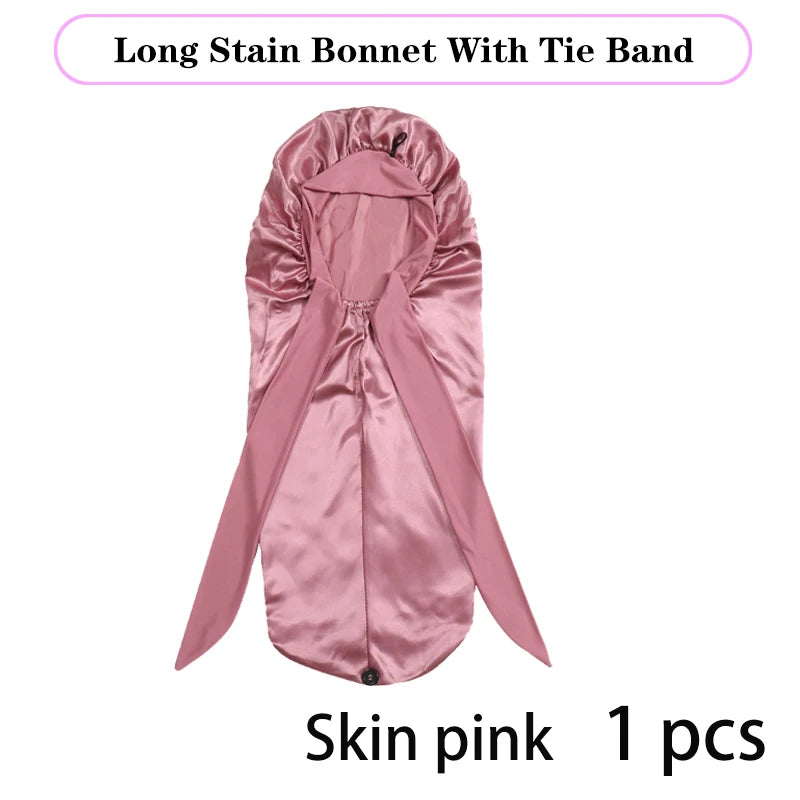 Soft Silky Long Satin Bonnet Extra Large Size