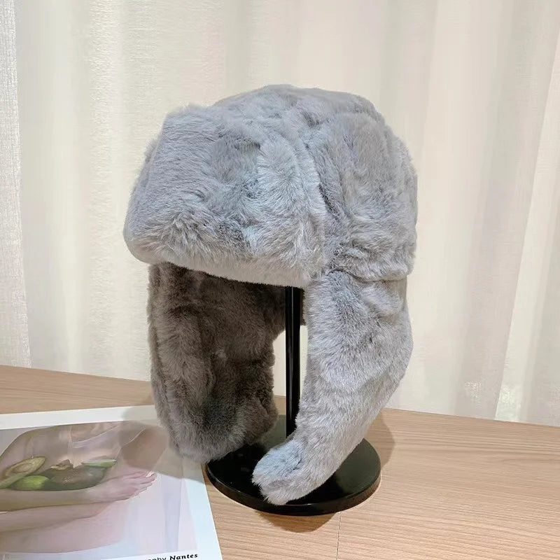 Women's Winter Thickened Warm Beanie Russian Caps