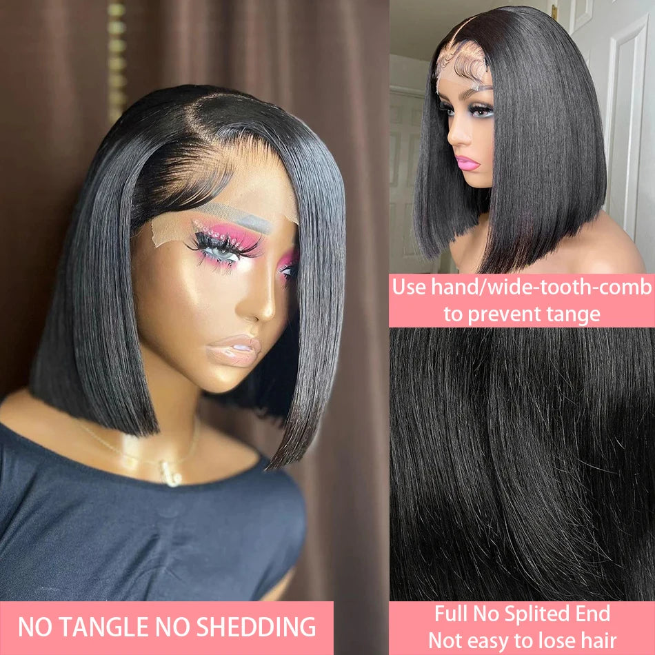 Straight Lace Frontal Bob Wig