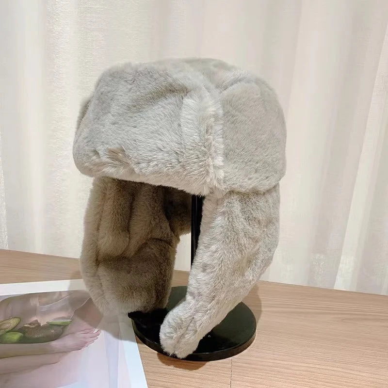 Women's Winter Thickened Warm Beanie Russian Caps