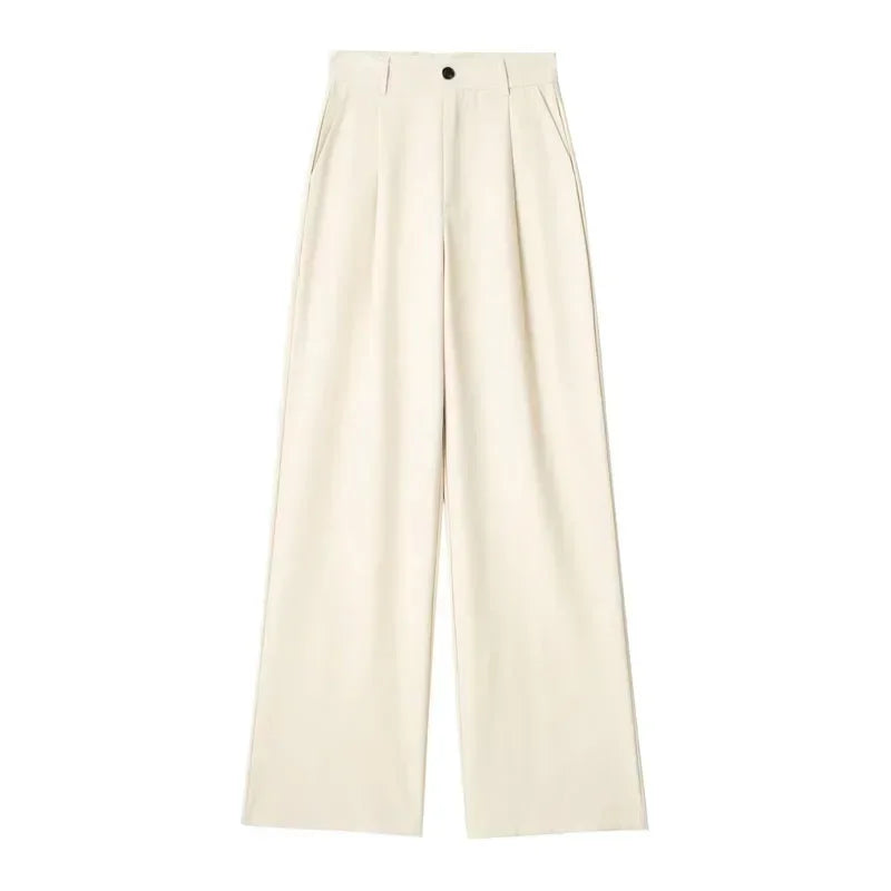 Striped High Waist Baggy Suit Pants