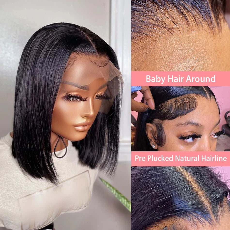 Straight Lace Frontal Bob Wig