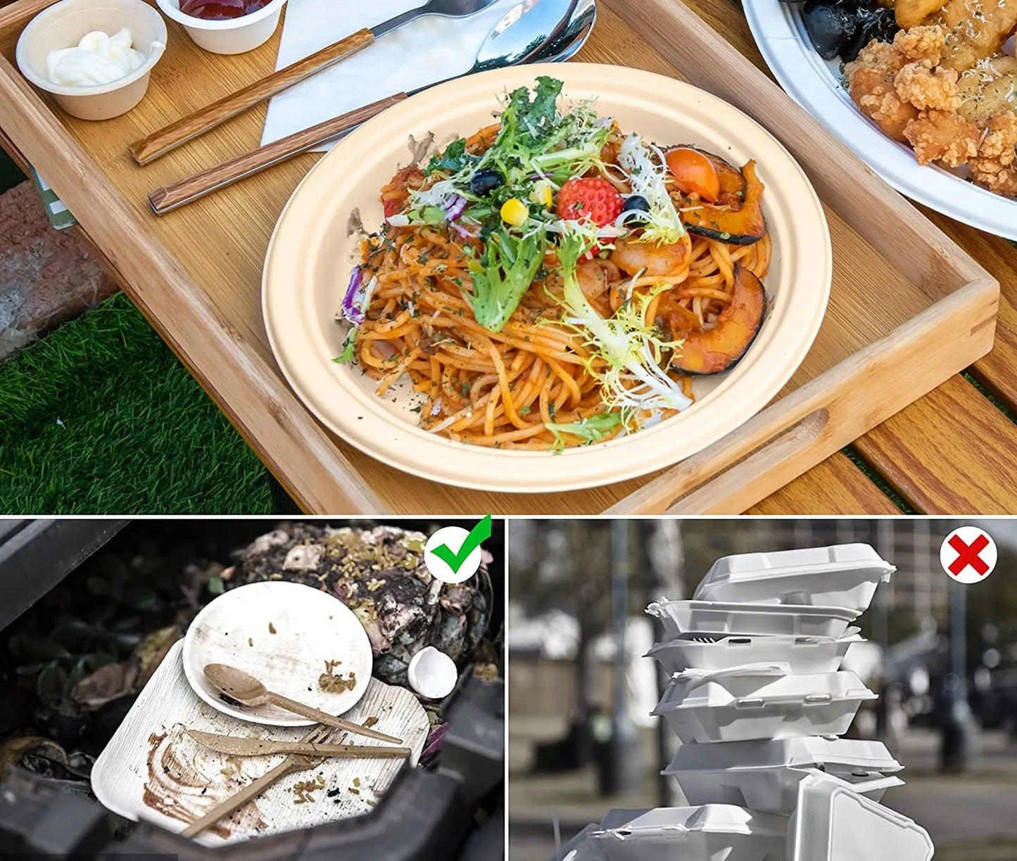 Natural Biodegradable Eco-Friendly Sugarcane Plates