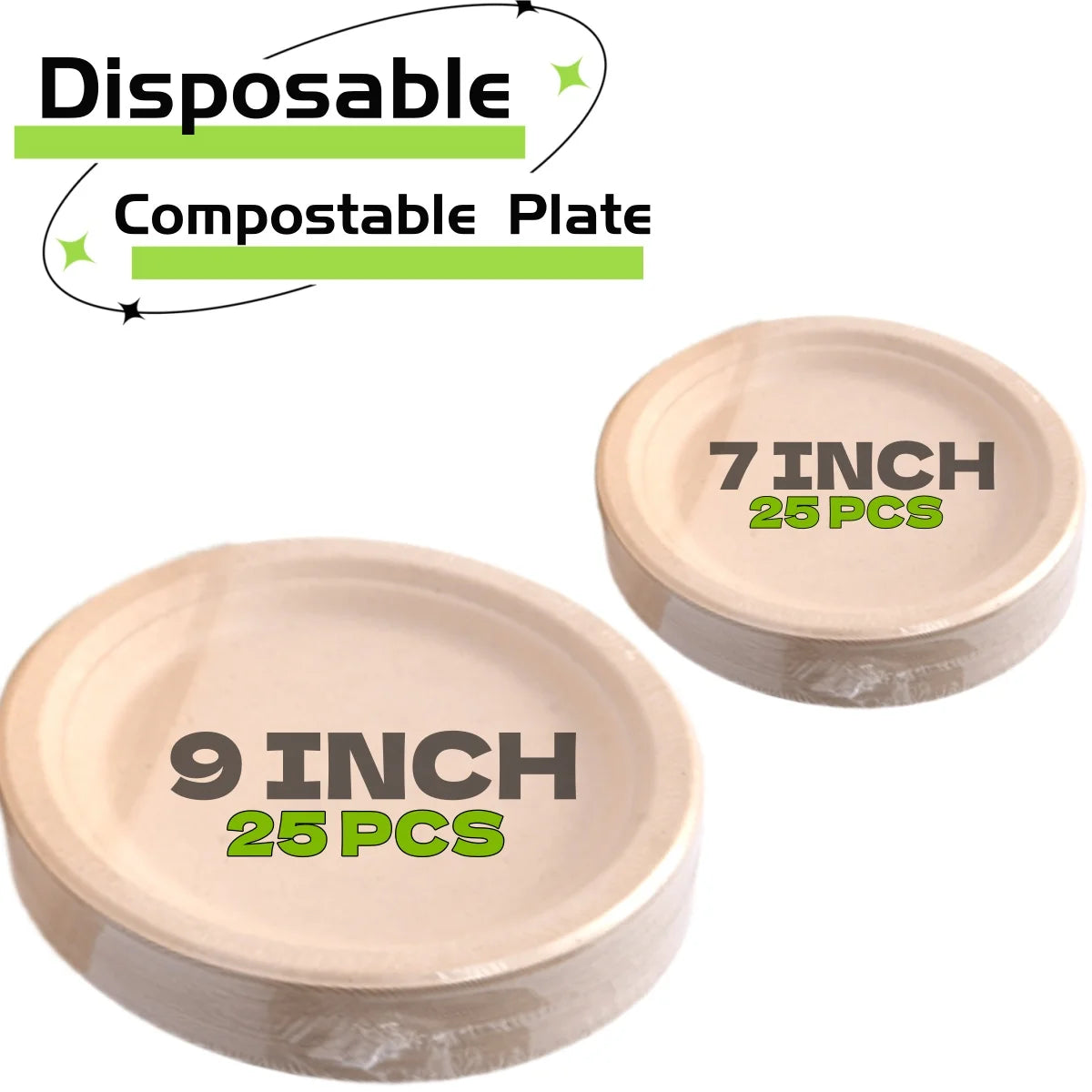 Natural Biodegradable Eco-Friendly Sugarcane Plates