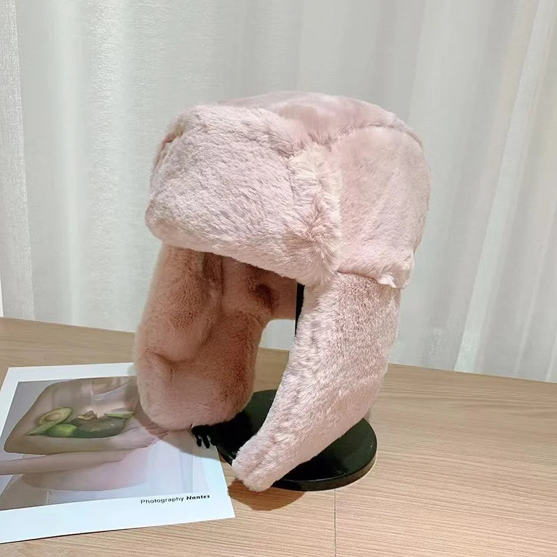 Women's Winter Thickened Warm Beanie Russian Caps