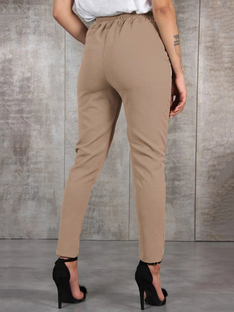 Slim Chiffon Thin Waist Trousers