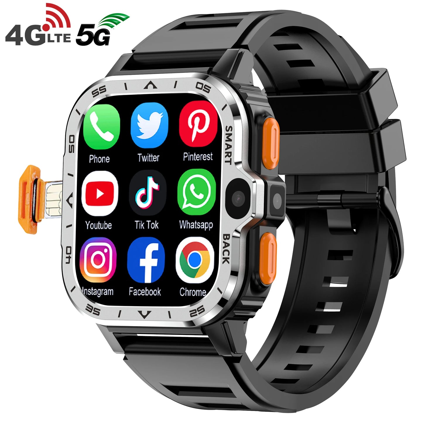 HD Dual Camera smart watch NFC 2G 4G Sim Card
