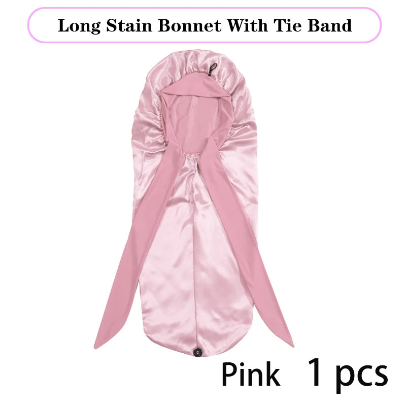 Soft Silky Long Satin Bonnet Extra Large Size