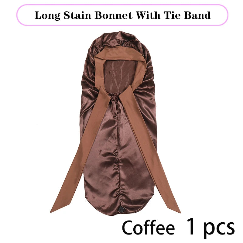 Soft Silky Long Satin Bonnet Extra Large Size