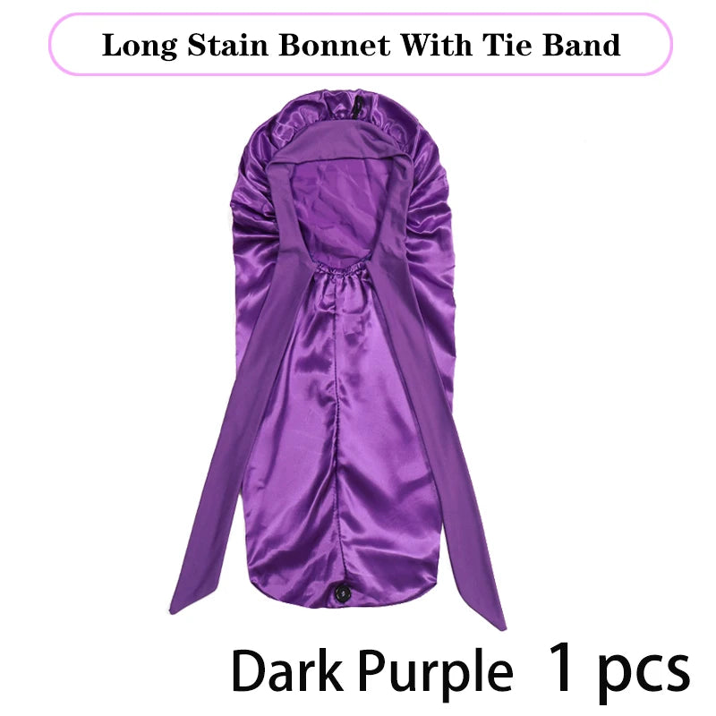 Soft Silky Long Satin Bonnet Extra Large Size