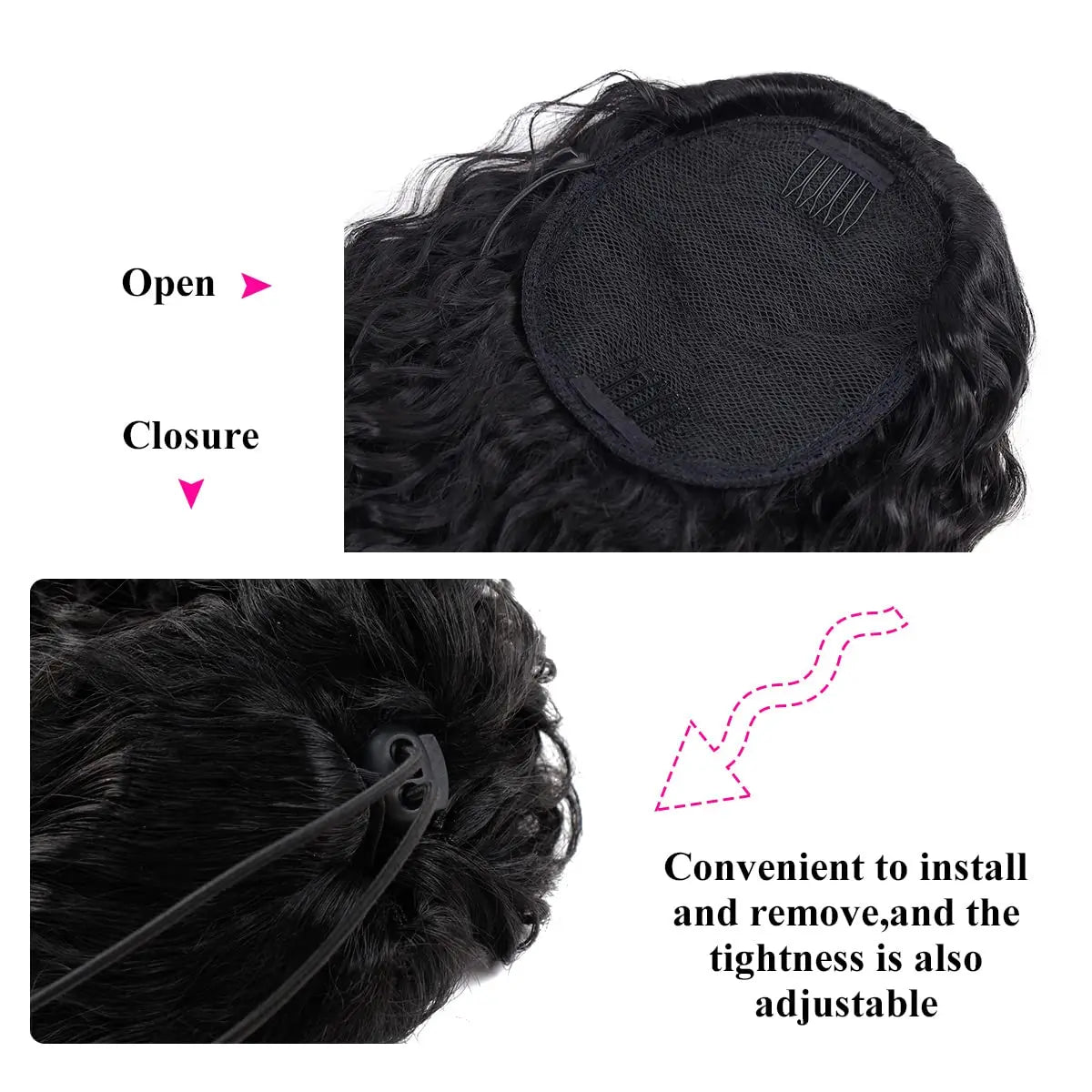 Deep Water Wave Drawstring Ponytail