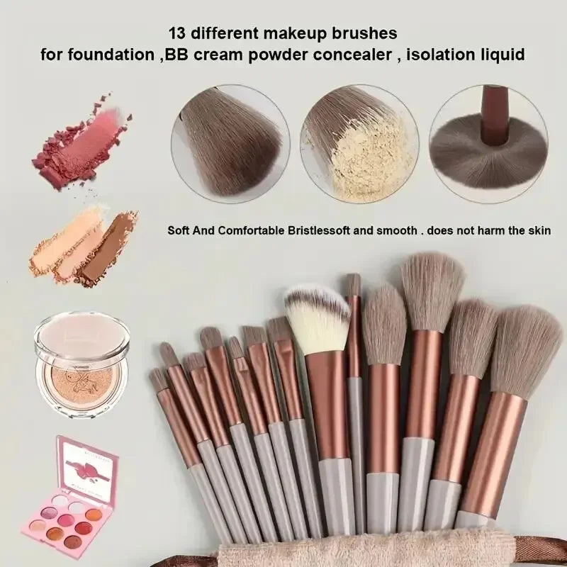 13 PCS Makeup Brush Color Set
