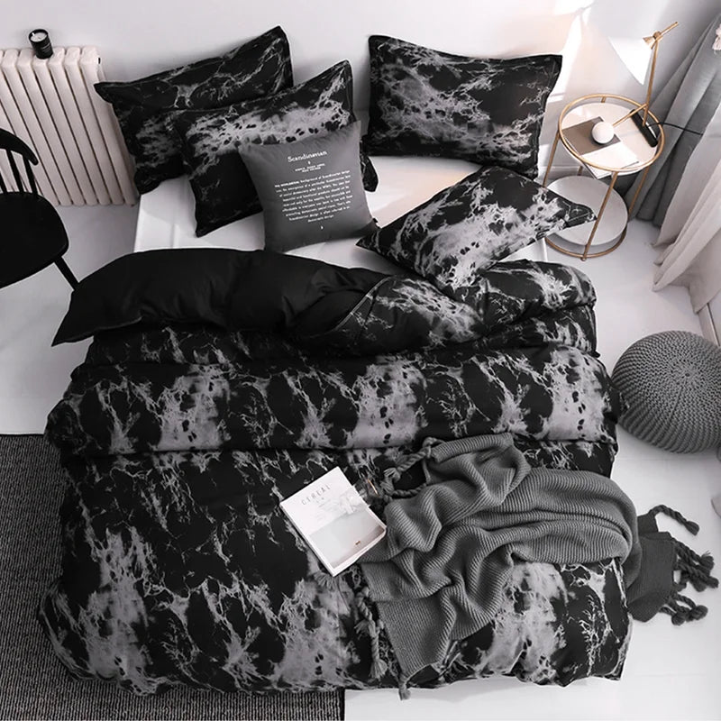 3pcs Duvet Cover Set with Pillow Case Double Comforter Queen/King Couple or Single Bed