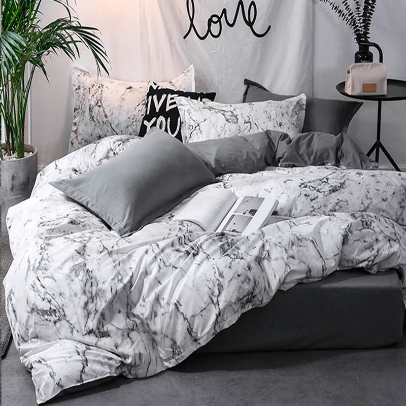 3pcs Duvet Cover Set with Pillow Case Double Comforter Queen/King Couple or Single Bed