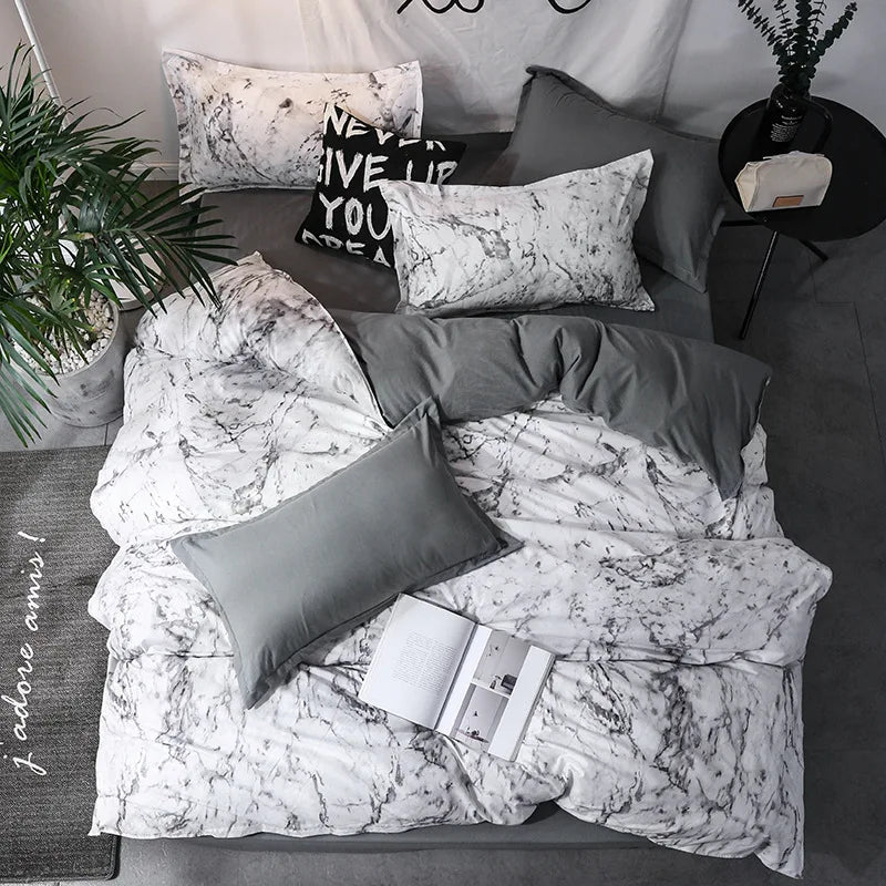 3pcs Duvet Cover Set with Pillow Case Double Comforter Queen/King Couple or Single Bed