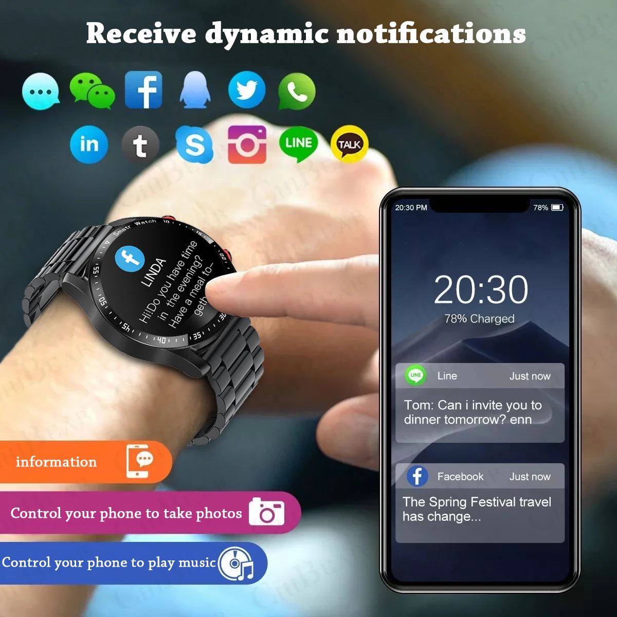 2025 New Voice Call Smart Watch for men