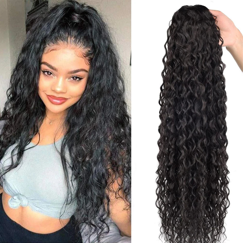 Deep Water Wave Drawstring Ponytail