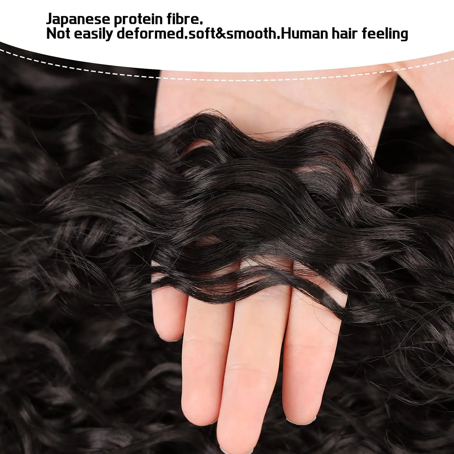Deep Water Wave Drawstring Ponytail