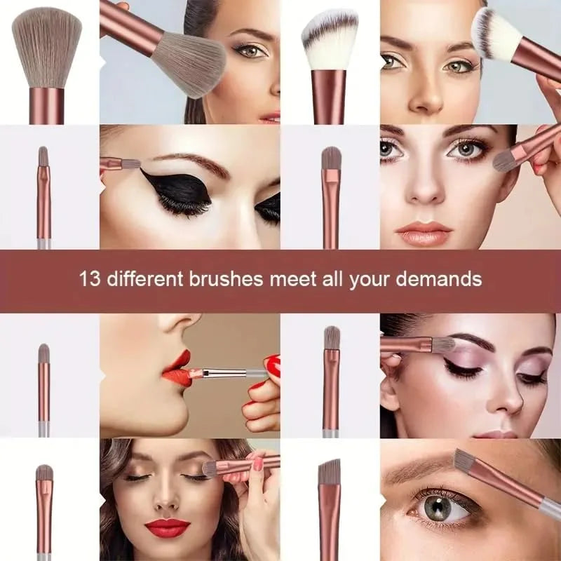 13 PCS Makeup Brush Color Set