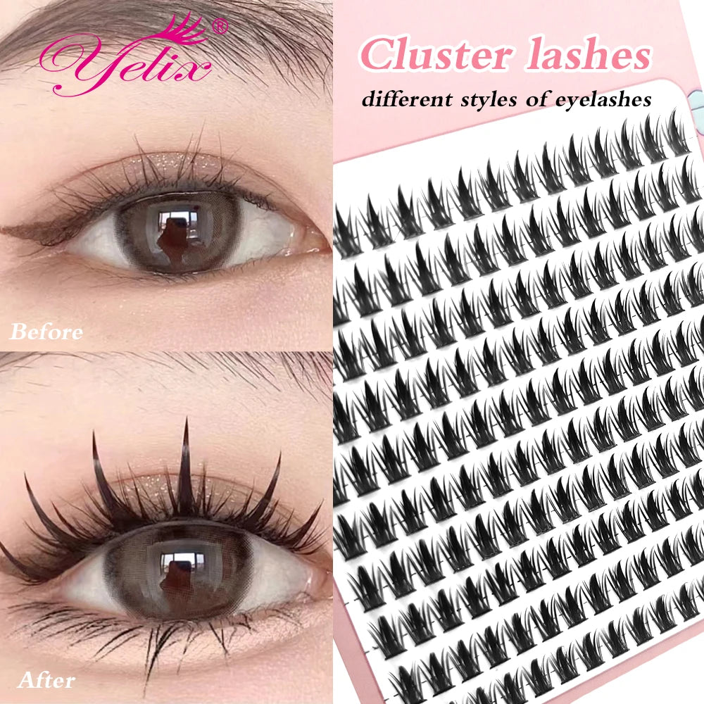 Segmented Natural Eyelashes Eye Extension Makeup