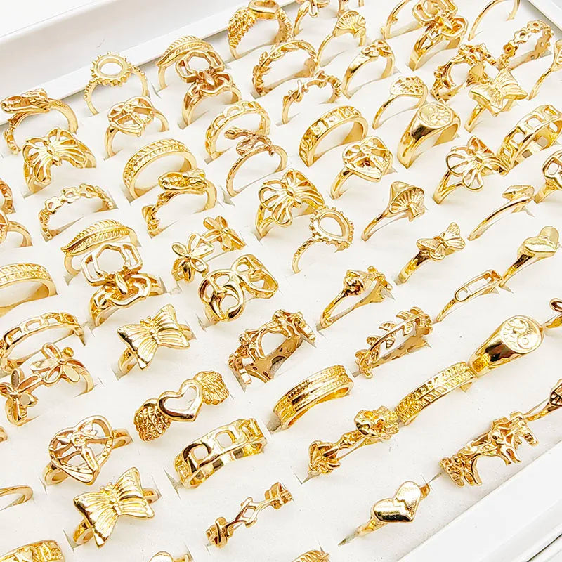 30pcs Alloy Finger Rings For Women
