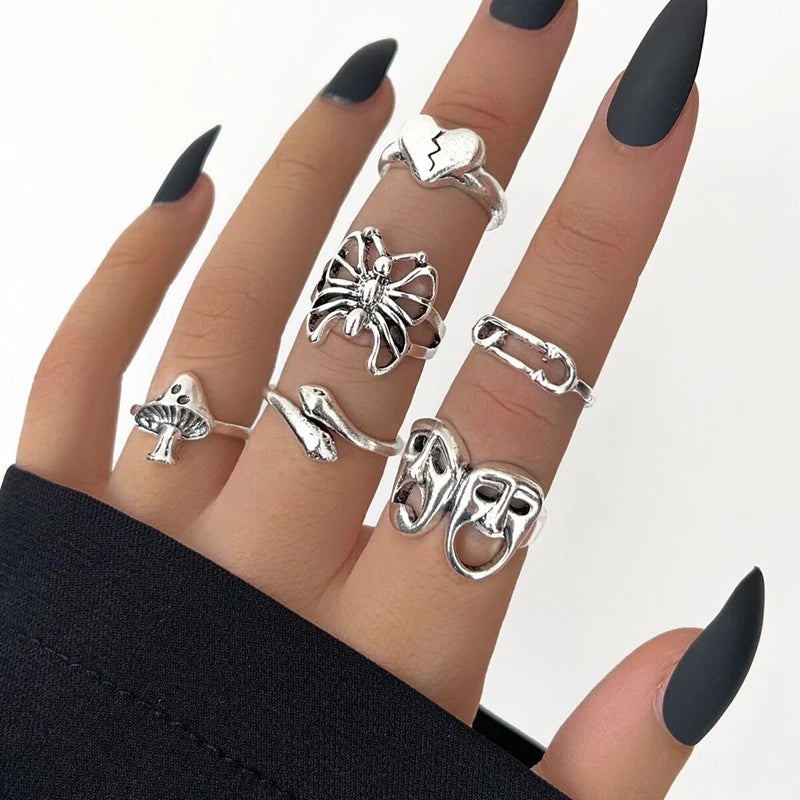 30pcs Alloy Finger Rings For Women