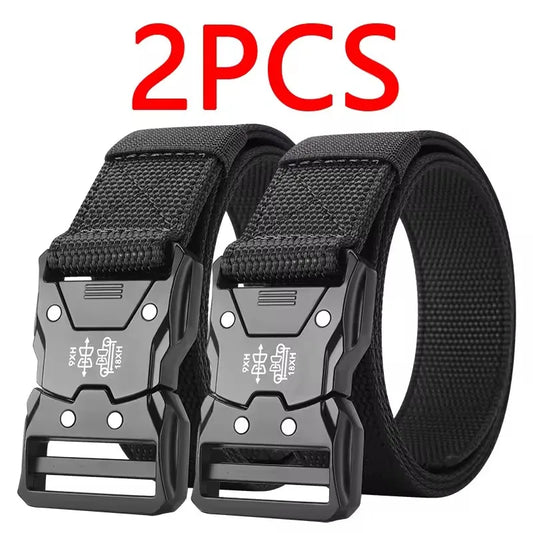2Pcs Tactical Waist Belt Durable Automatic Buckle