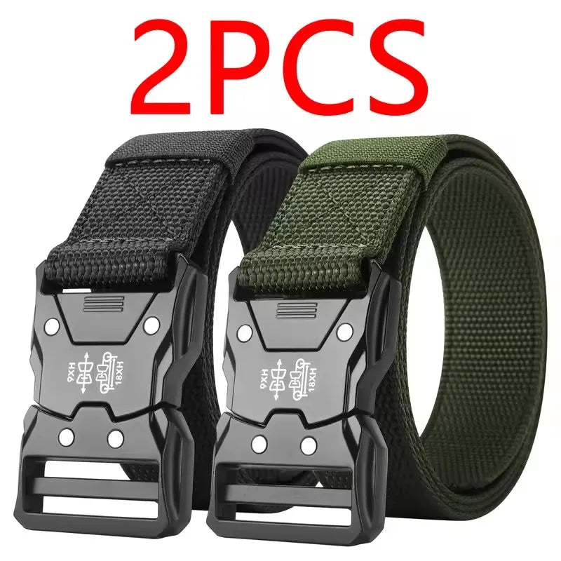 2Pcs Tactical Waist Belt Durable Automatic Buckle