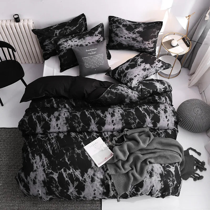 3pcs Duvet Cover Set with Pillow Case Double Comforter Queen/King Couple or Single Bed