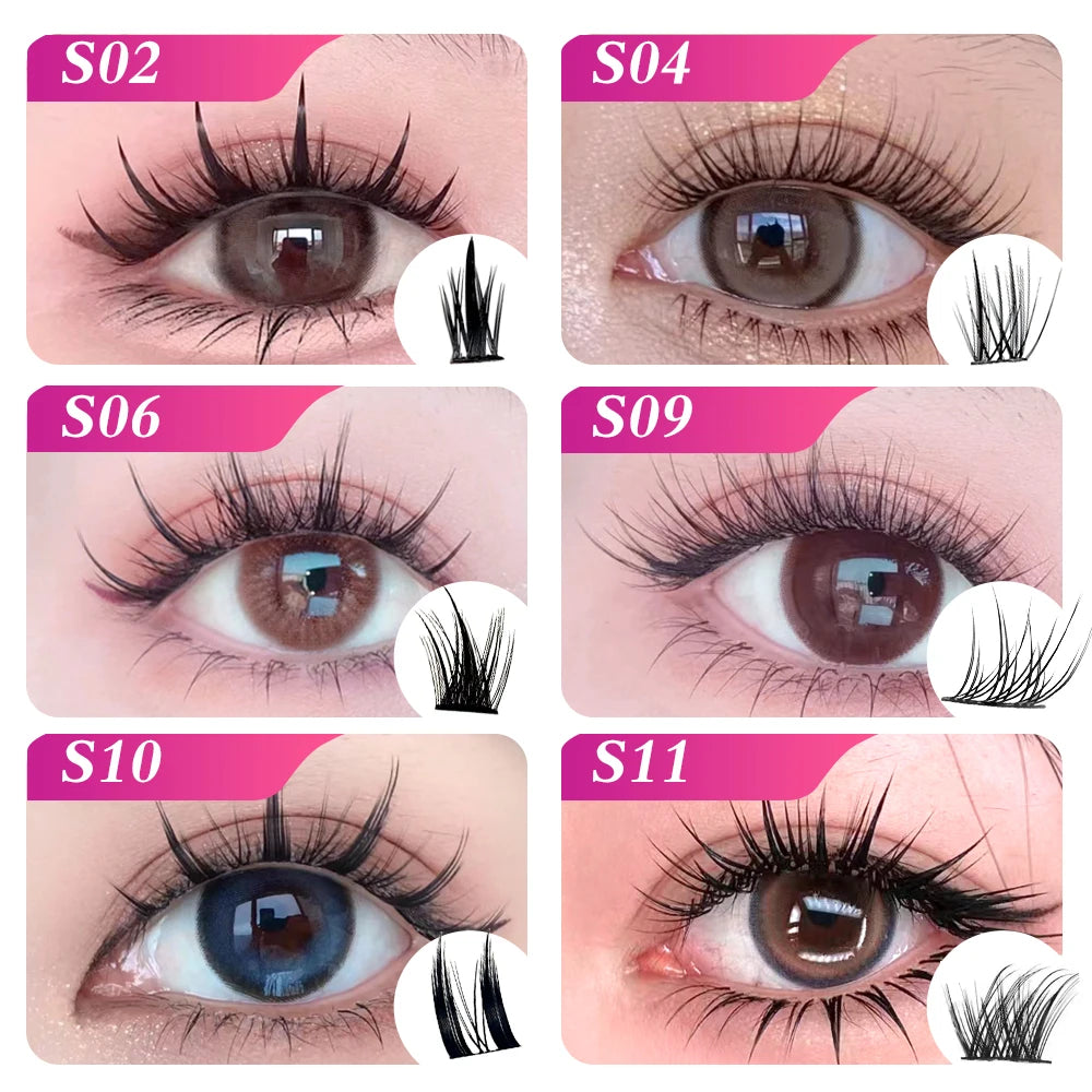 Segmented Natural Eyelashes Eye Extension Makeup