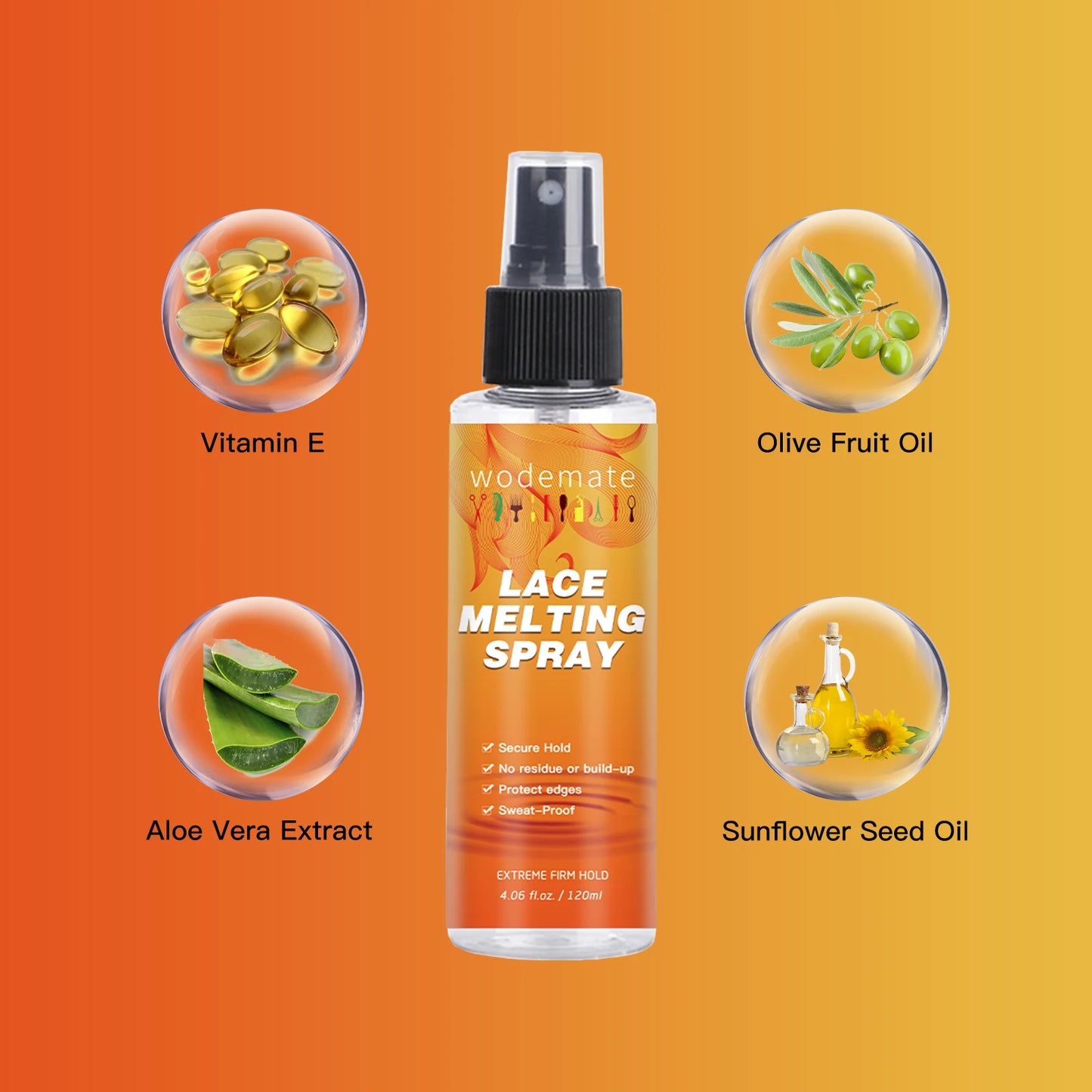 Melting Spray for Lace Wig Long Lasting Invisible