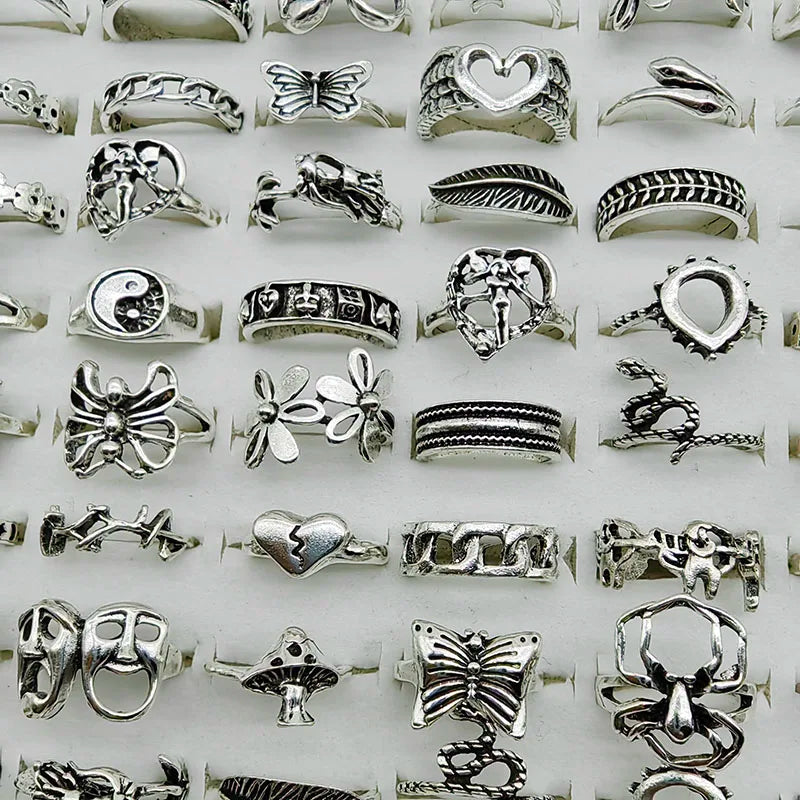 30pcs Alloy Finger Rings For Women