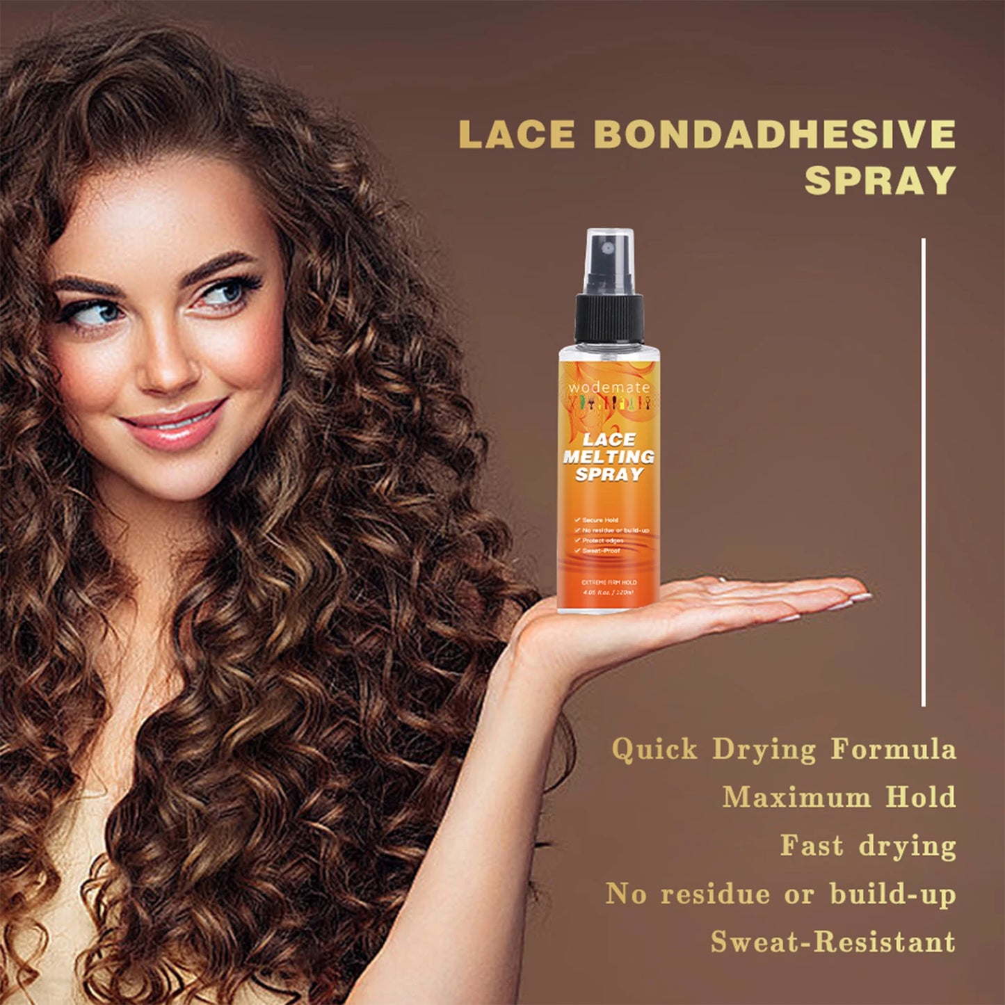 Melting Spray for Lace Wig Long Lasting Invisible