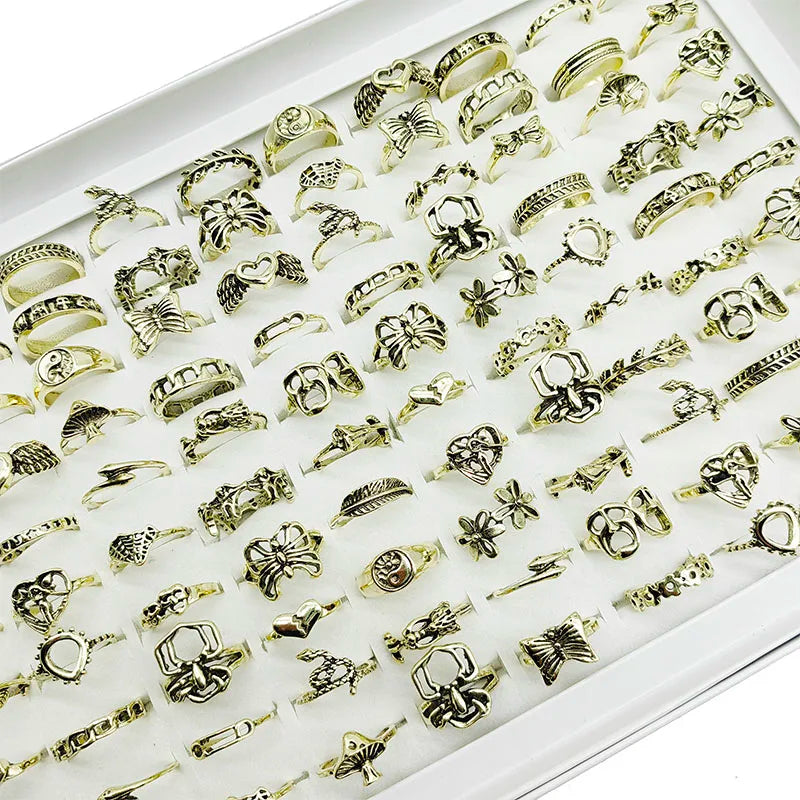 30pcs Alloy Finger Rings For Women