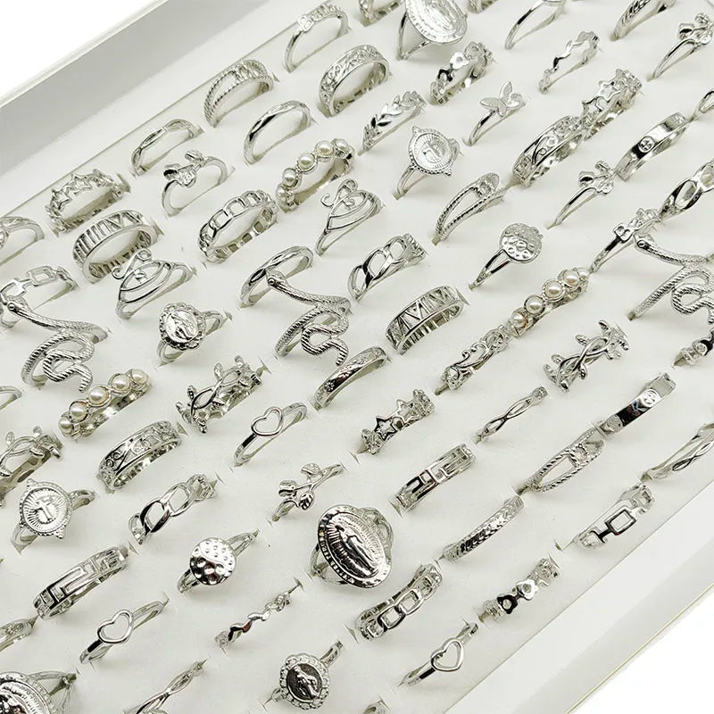 30pcs Alloy Finger Rings For Women